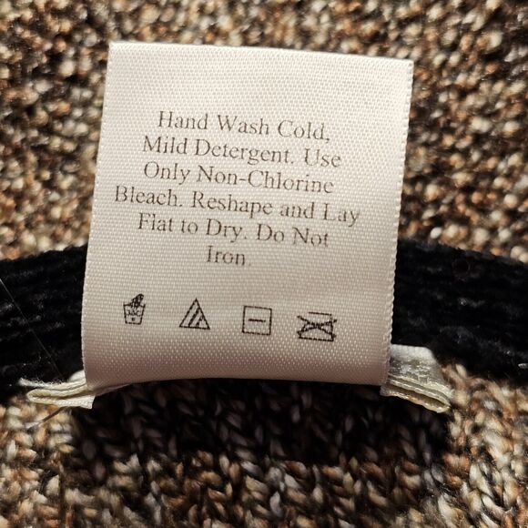 Coldwater Creek Cardigan Sz 2X Sweater Black Trim Scoop Neck Brown Tweed - Picture 9 of 9